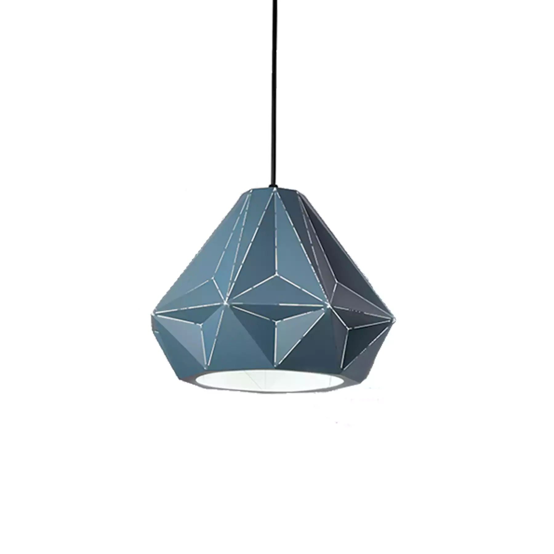 Polygon Blue Pendant Light